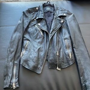 Zara leather coat XS